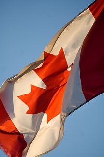 Sunday Morning while walking back home, I captured this in Parliament building, Ottawa. I think Canadian Flag is realy beautiful, colours and maple leaf but of course ours is unique