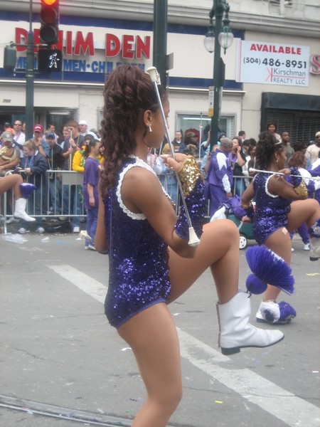 this girl was the most talented among all  with the stick she is holding 