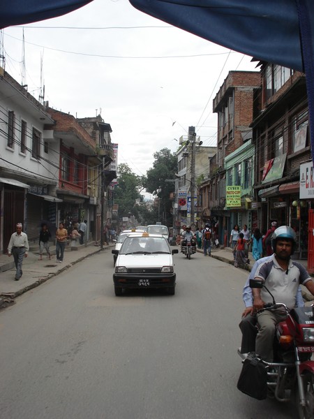 Nepal ko Road- Pic taken from behin a pick-up truck