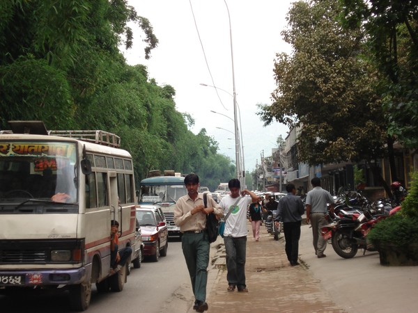 There was this HUGE traffic jam because of the students protesting against education ministry