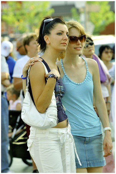 Two hot chicks at Little Italy Festival in Toronto last saturday