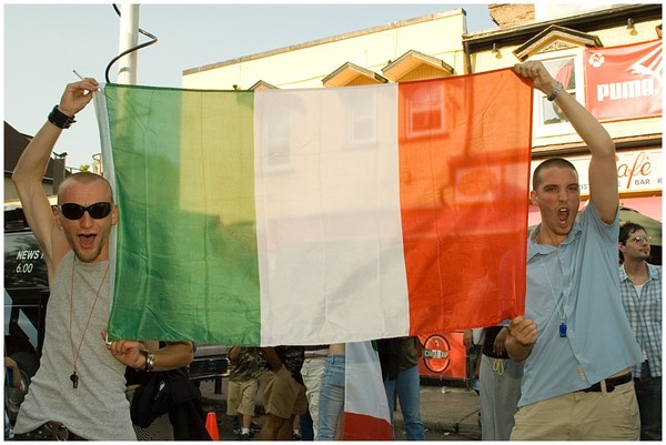Toronto's Little Italy after the match.