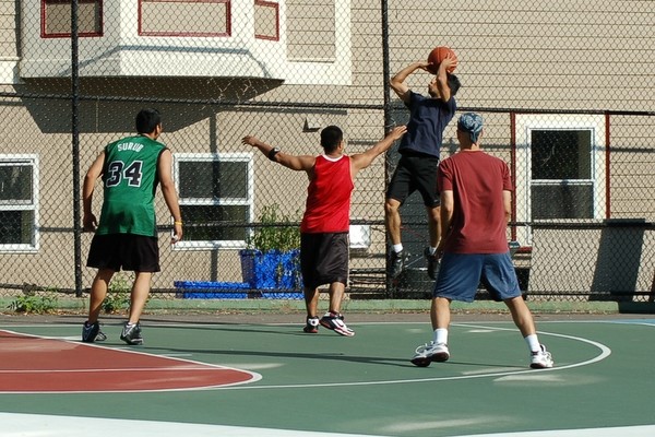 Players flying all over the place