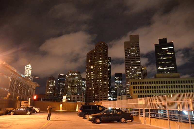 Boston park @ night
