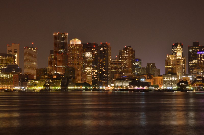 Boston park @ night