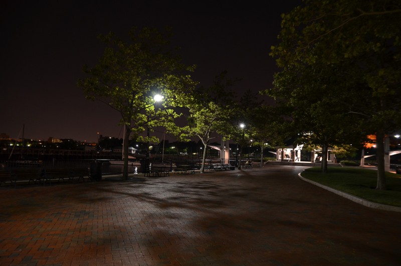 Boston park @ night