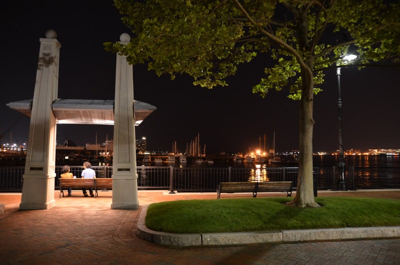 Boston park @ night