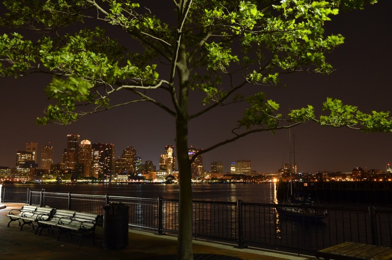 Boston park @ night