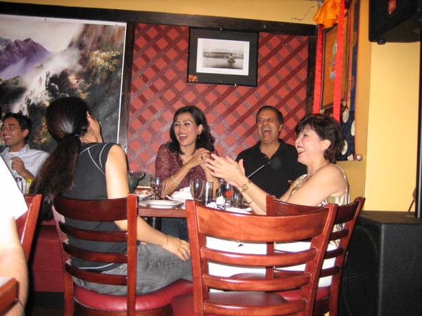 Guests have a blast listening to Sapana and (each other?). 