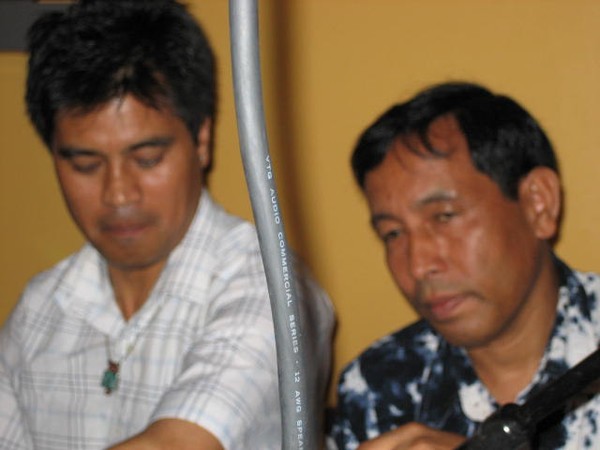 Nuche Dhangol (left) and Nar Bahadur Dahal.