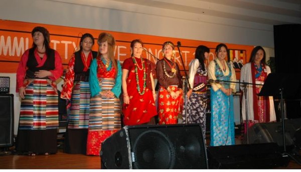 Women from 8 different Himalayan Communities greet the audience.