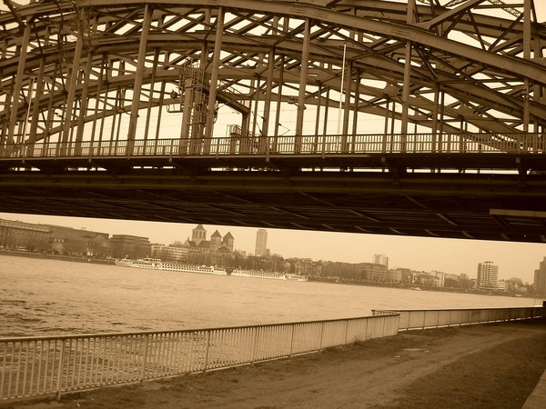 Artificial bridge, natural river