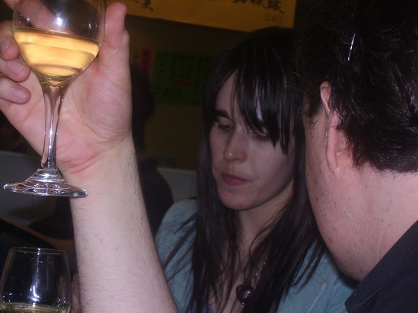 and while he wined she just whined