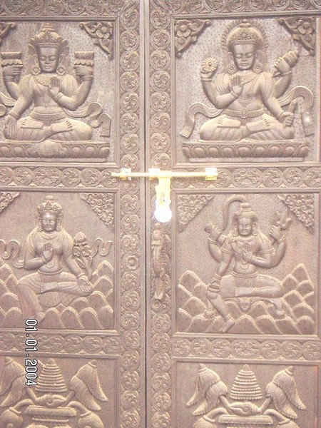 door of the god in bindabashini in pokhara